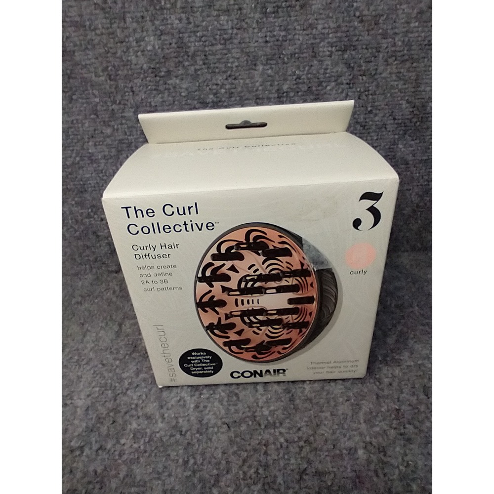 Conair The Curl Collective Curly Hair Diffuser NPTCCA01 Rose Gold Black NEW‎